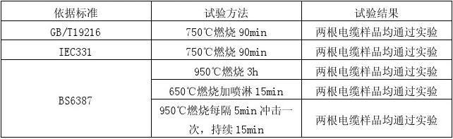 4x25防火電纜試驗 4x25防火電纜試驗